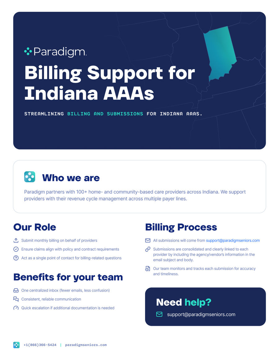 Paradigm online billing support document