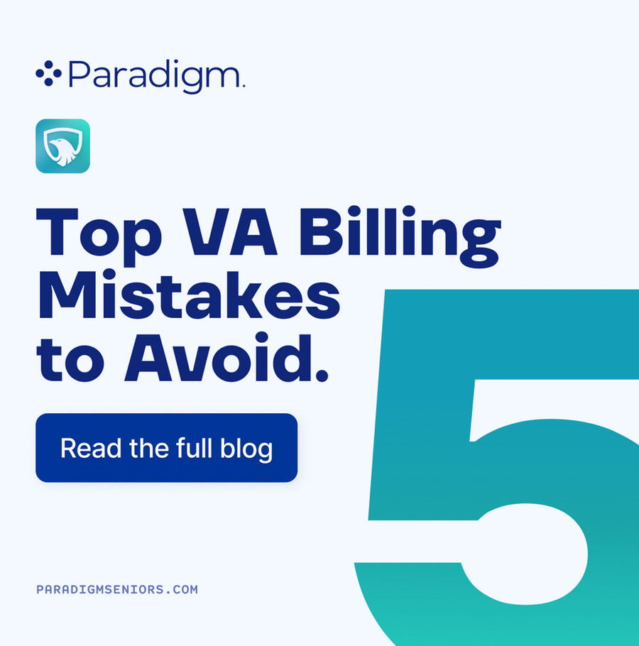 Paradigm social graphic, top VA billing mistakes