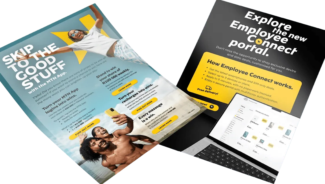 MTN print flyer and portal