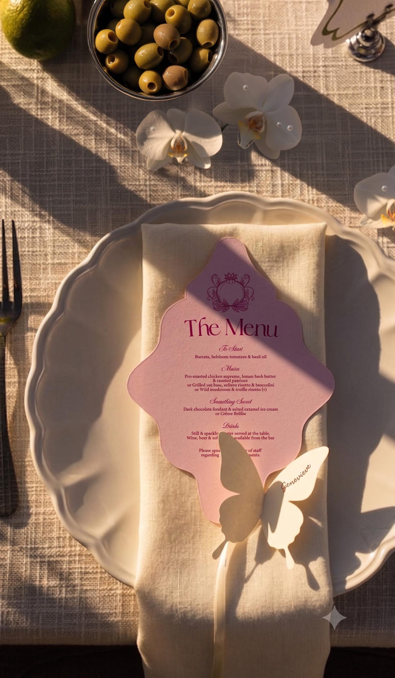 Casa de Flores menu and escort