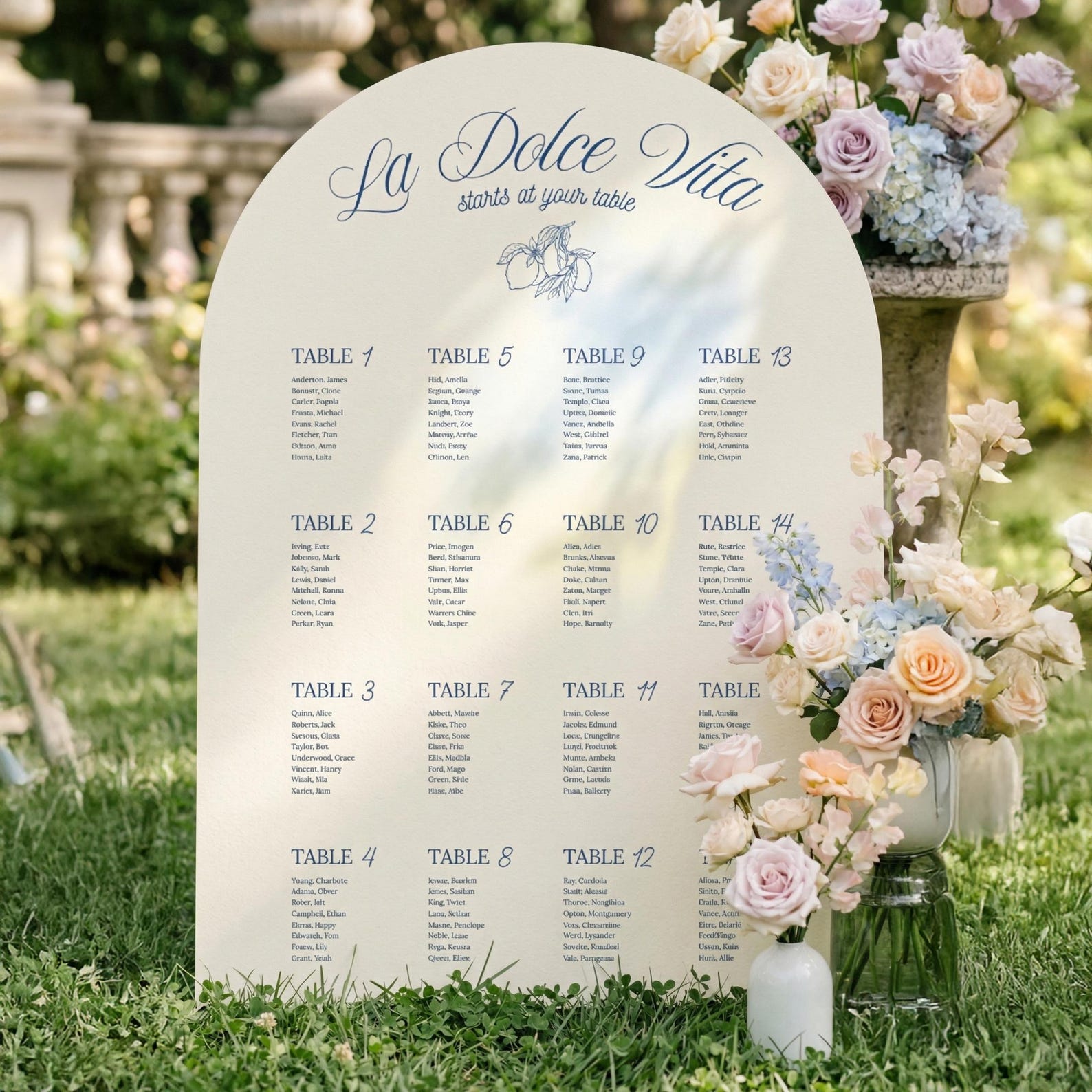 La Dolce Vita seating chart
